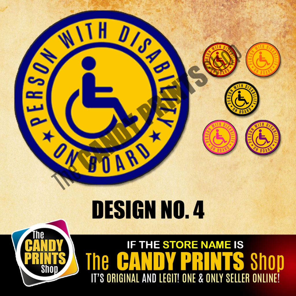 DESIGN 4 MATTE PWD Car Sticker (Vinyl) Disabled Wheelchair Symbol ...