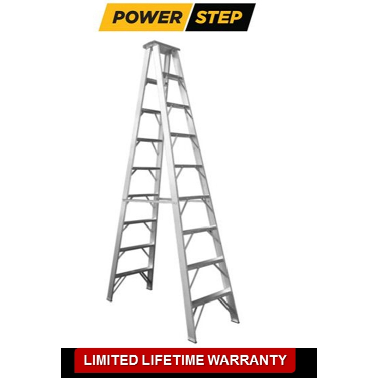 Power Step Aluminum Twin Step Ladder 10ft | Shopee Philippines