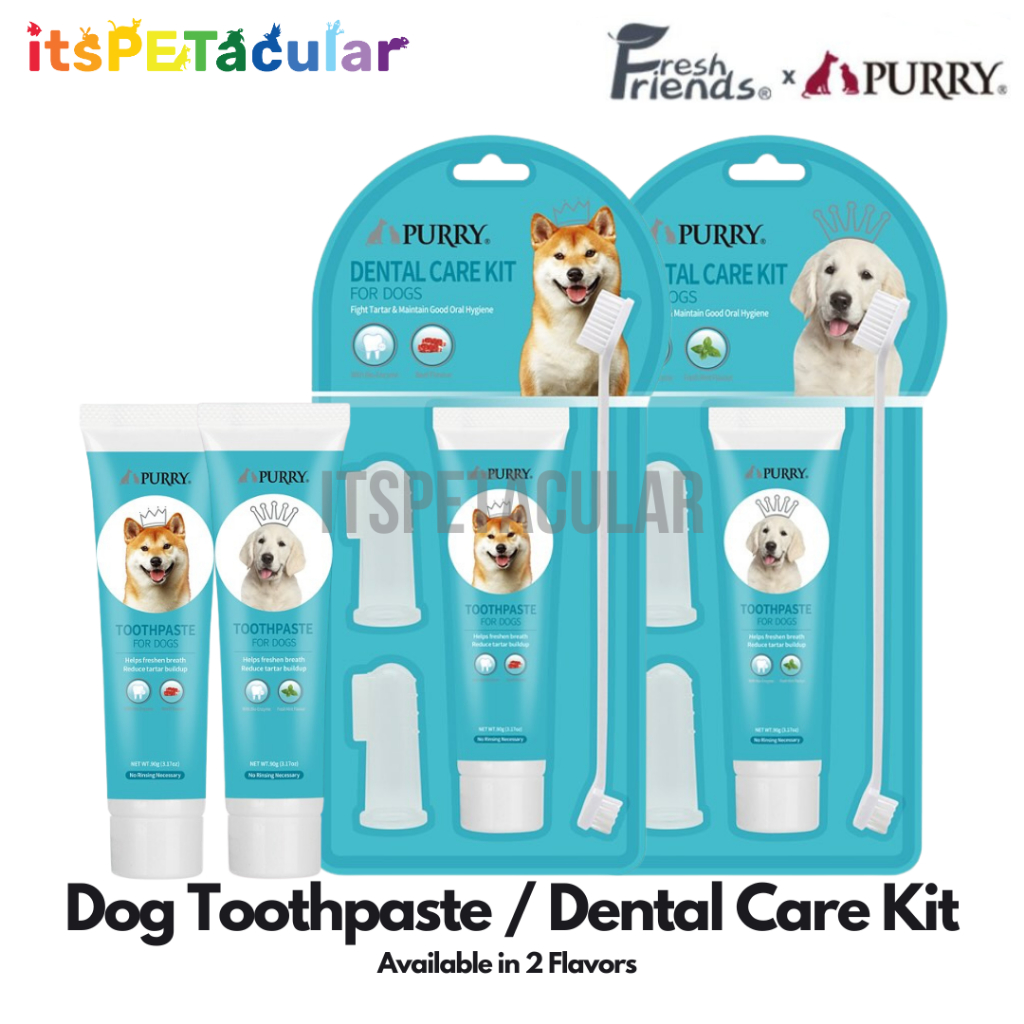 Fresh Friends x Purry Dental Care Kit / Toothpaste for Dogs 90g ...