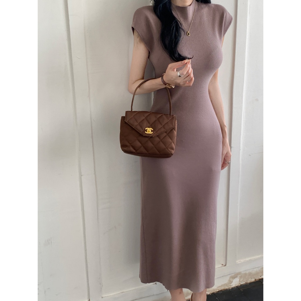 Miss M Turtle Neck Solid Elegant Knitted Dress 872 | Shopee Philippines