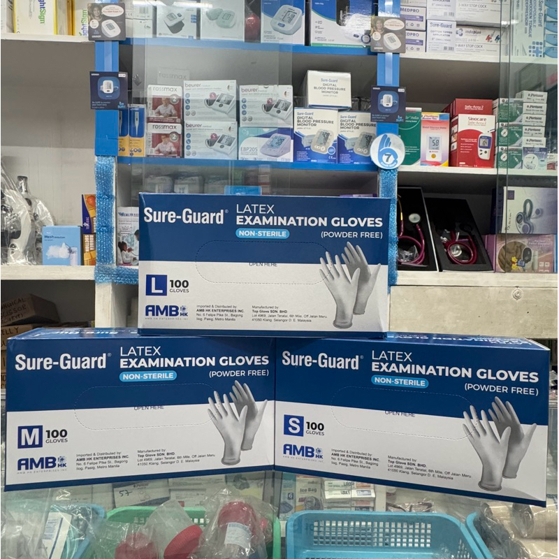 SURGICAL LATEX GLOVES SURE-GUARD & MEDICLEAN BRAND, SMALL, MEDIUM ...