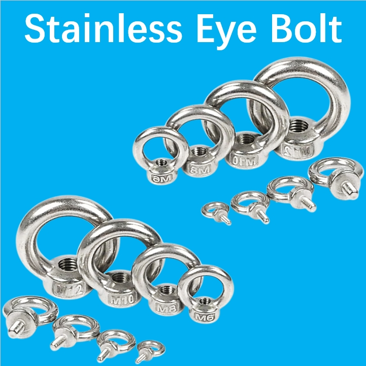 Toyu 12-16-20-24mm 304 Stainless Steel Eye Nut and Eye Bolt Male And ...