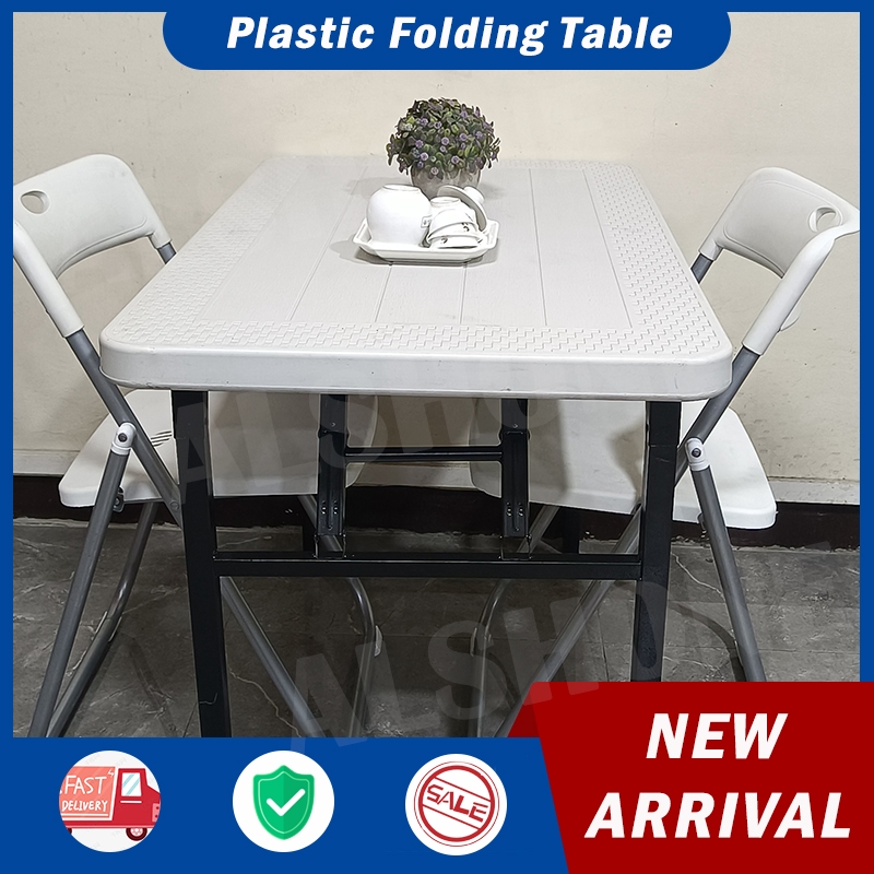 Alshone Folding Table Match Folding Plastic Rattan Table 100x60cm ...