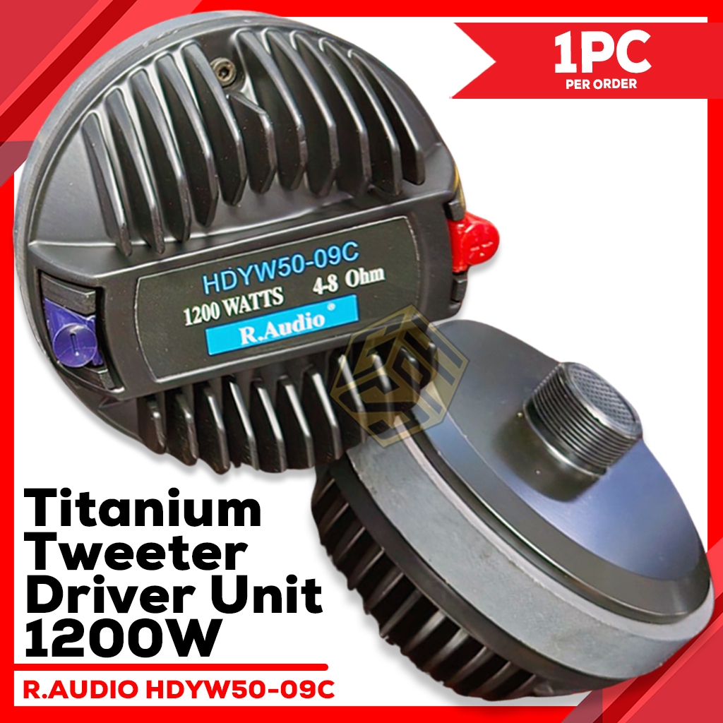 GS 1200W R.Audio HDYW50-09C Titanium Tweeter Speaker Driver Unit – For ...