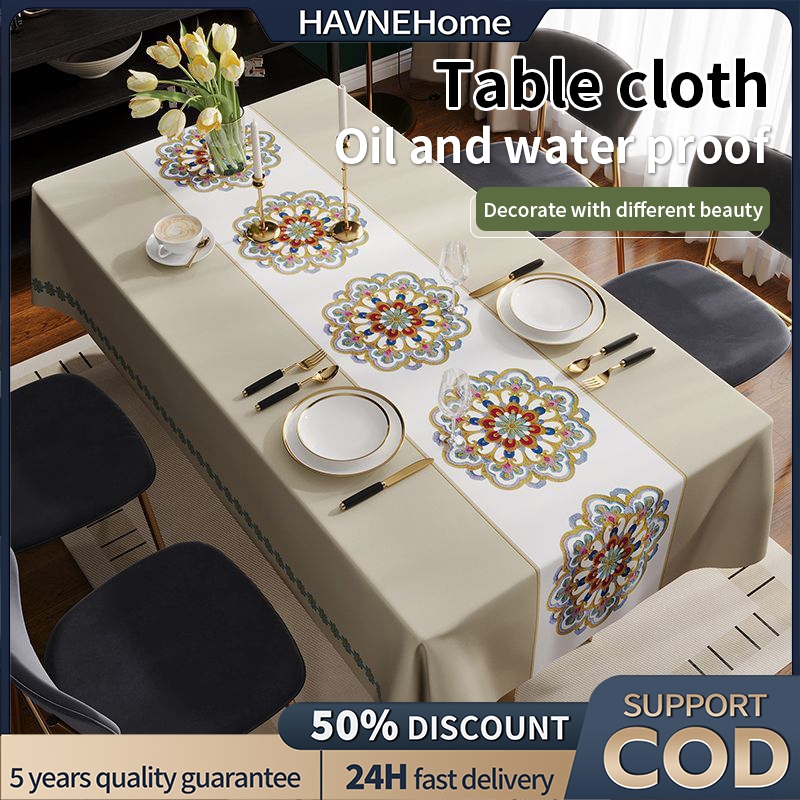 Waterproof Tablecloth Cover Table Mantle Dining Table Cloth For Table ...