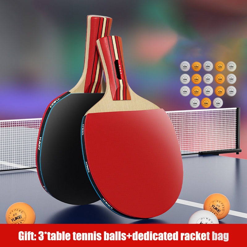 2PC Table Tennis Racket Original Pingpong Racket Long Handle Table ...