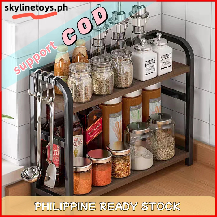 COD 2 and 3 Tier Spice Rack Condiment Seasoning Storage Organizer For ...