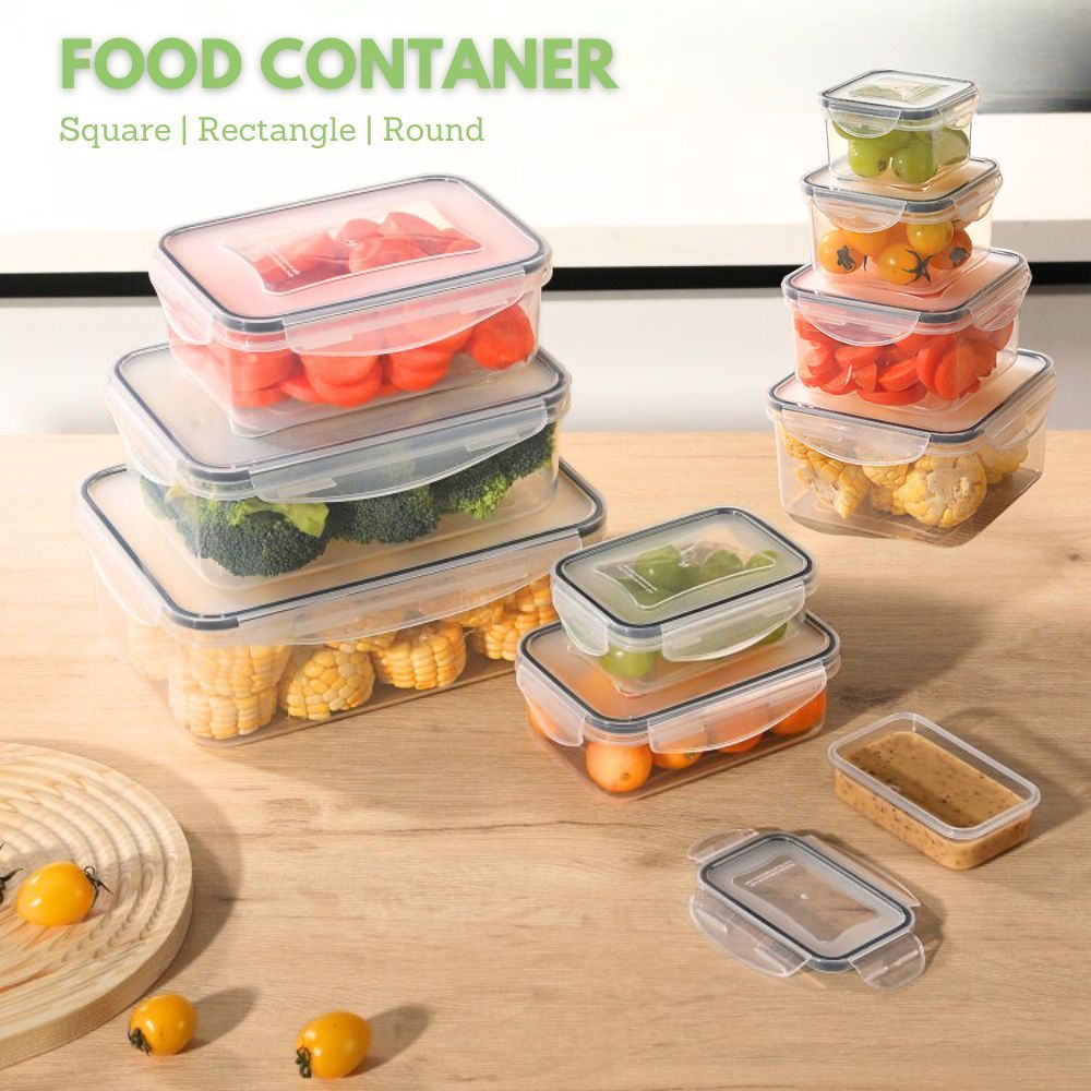 LOCAUPIN Airtight Food Storage Organizer Locking Lid Leakproof ...