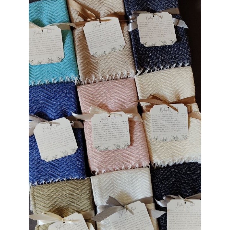 Inabel Trambia Hand Towels (individually tied with ribbon & with ...