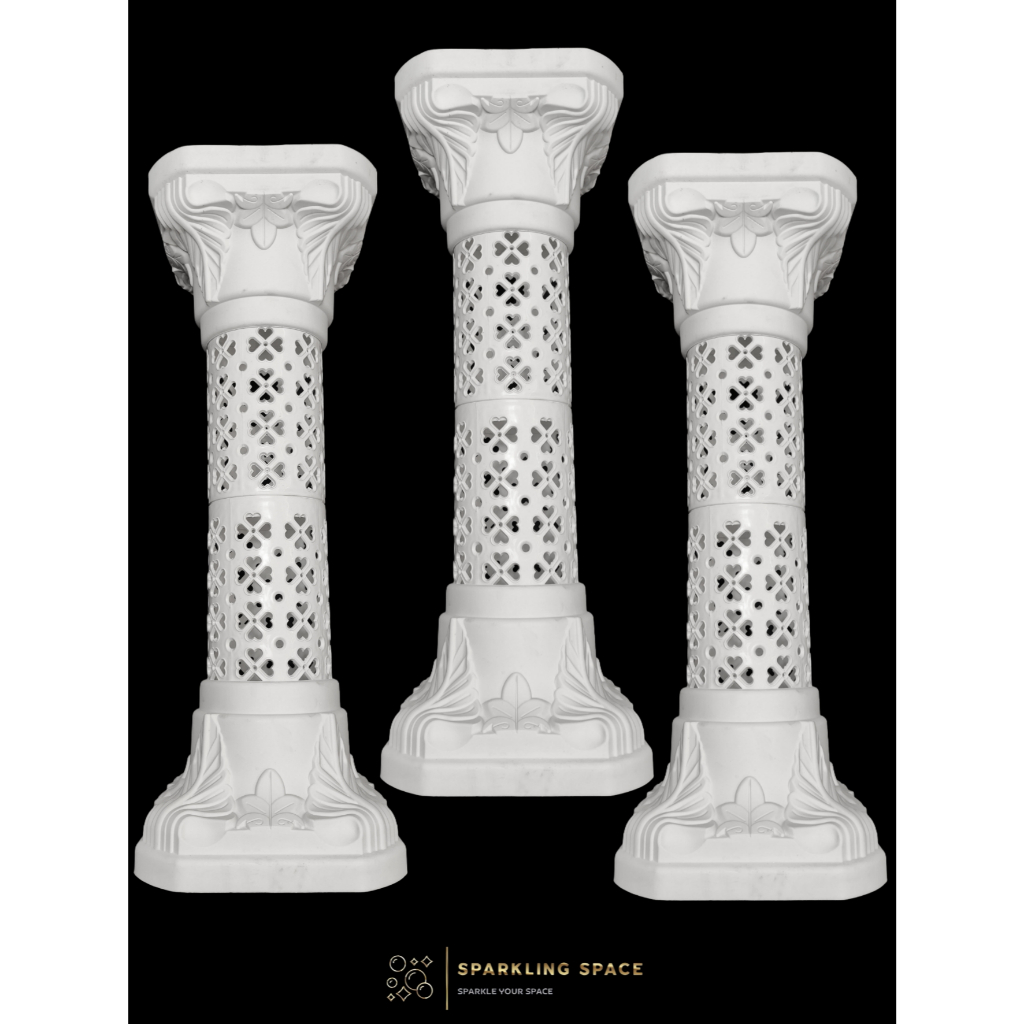 SSPL2 Elegant White Pillar Stand Plastic W/ Hole High Quality For ...