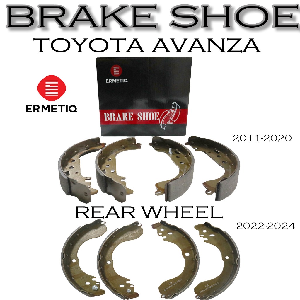 ERMITQ BRAKE SHOE TOYOTA AVANZA REAR WHEEL | Shopee Philippines