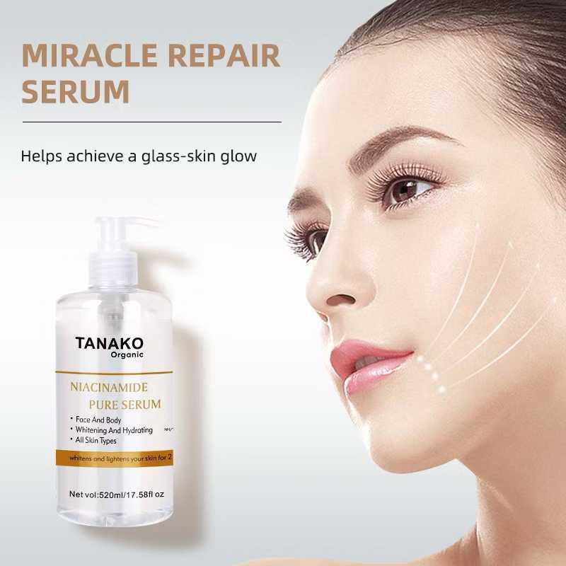 520ml TANAKO NIACINAMIDE Pure Serum Face and Body Moisturizes Whitening ...