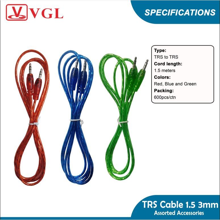 VGL TRS CABLE 1.5MM x 3.0MM ( TRS CABLE 1.5mm ) | Shopee Philippines