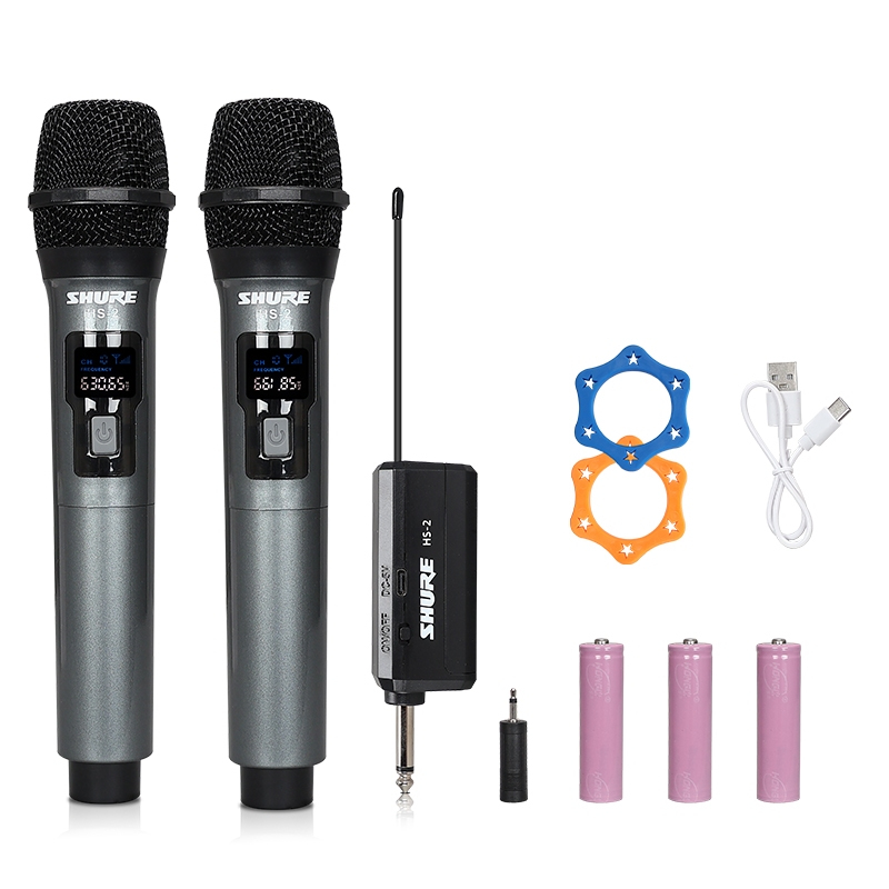 shuer professional wireless microphone UHF handheld rechargeable ...