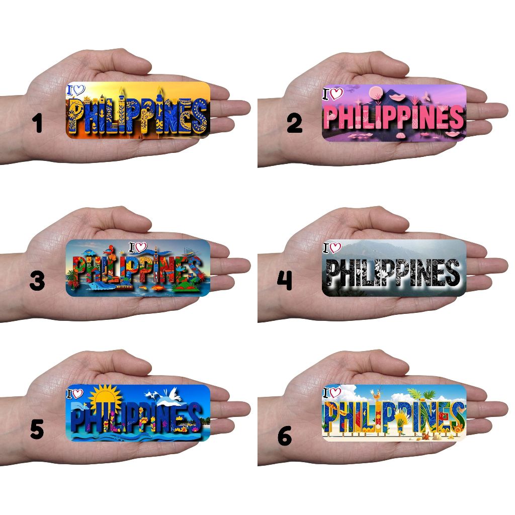 Rectangle Rubber Ref Magnet Souvenir - Philippines New Design | Shopee ...