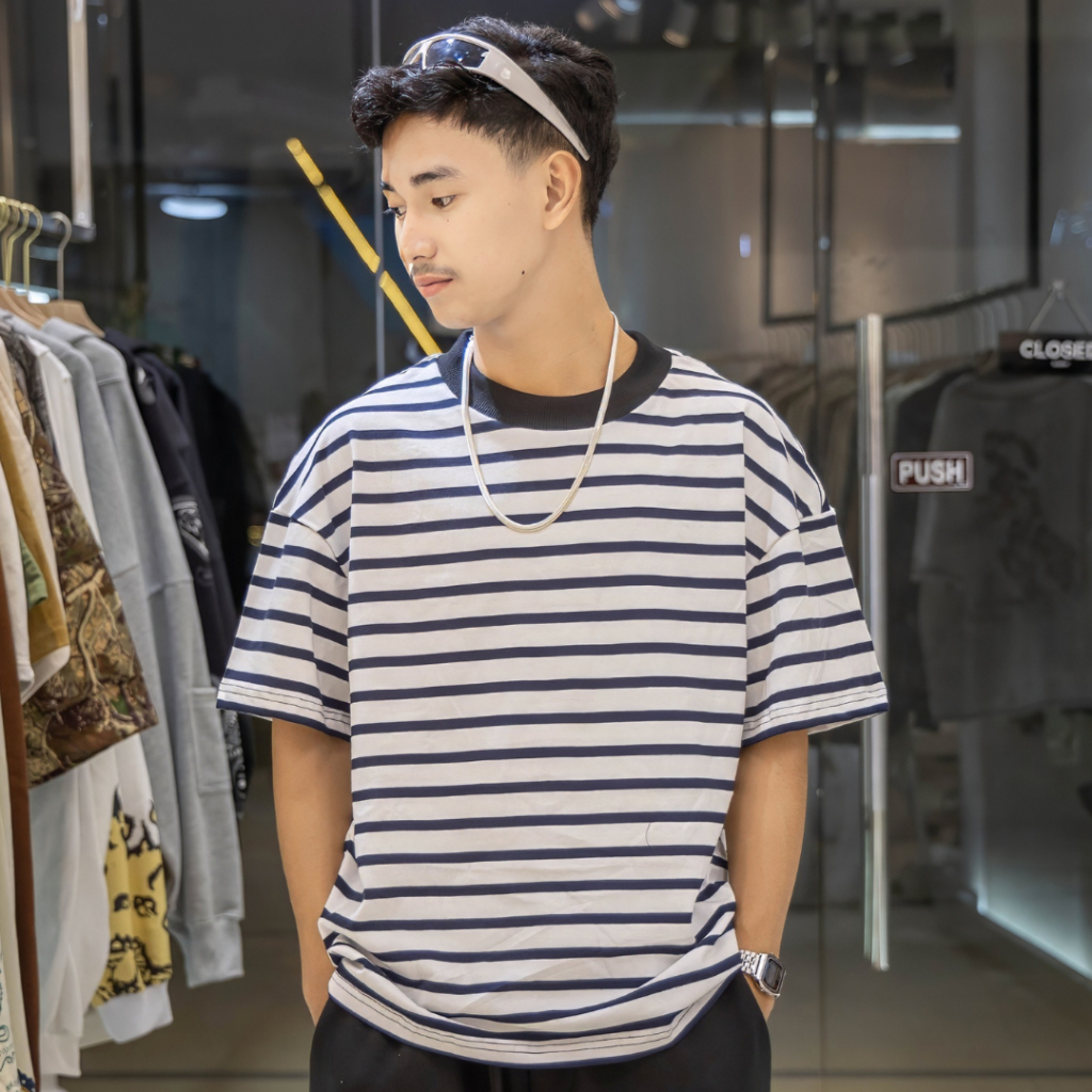 100% Cotton | Combination in Striped Pattern Shirt | Proclub inspired ...