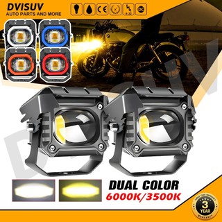 Universal 3 Inch 100W Dual Color LED Work Light Square Mini Waterproof ...