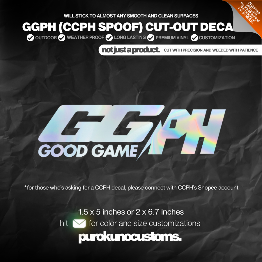 GGPH (CCPH SPOOF) CIRCUIT CONCEPT VINYL CUTOUT DECAL STICKER | Shopee ...