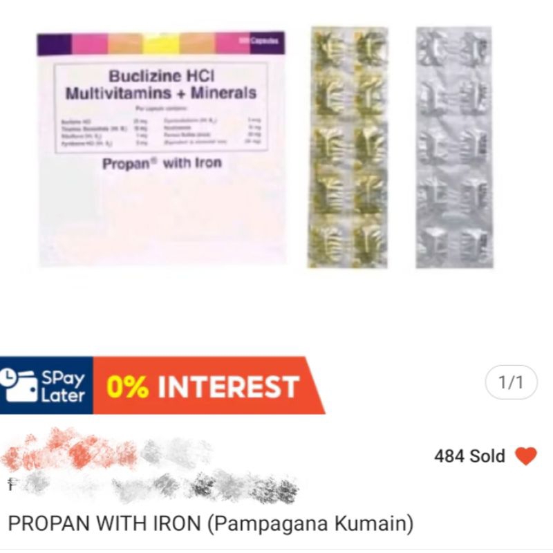 PROPAN WITH IRON capsule (Pampagana Kumain) | Shopee Philippines