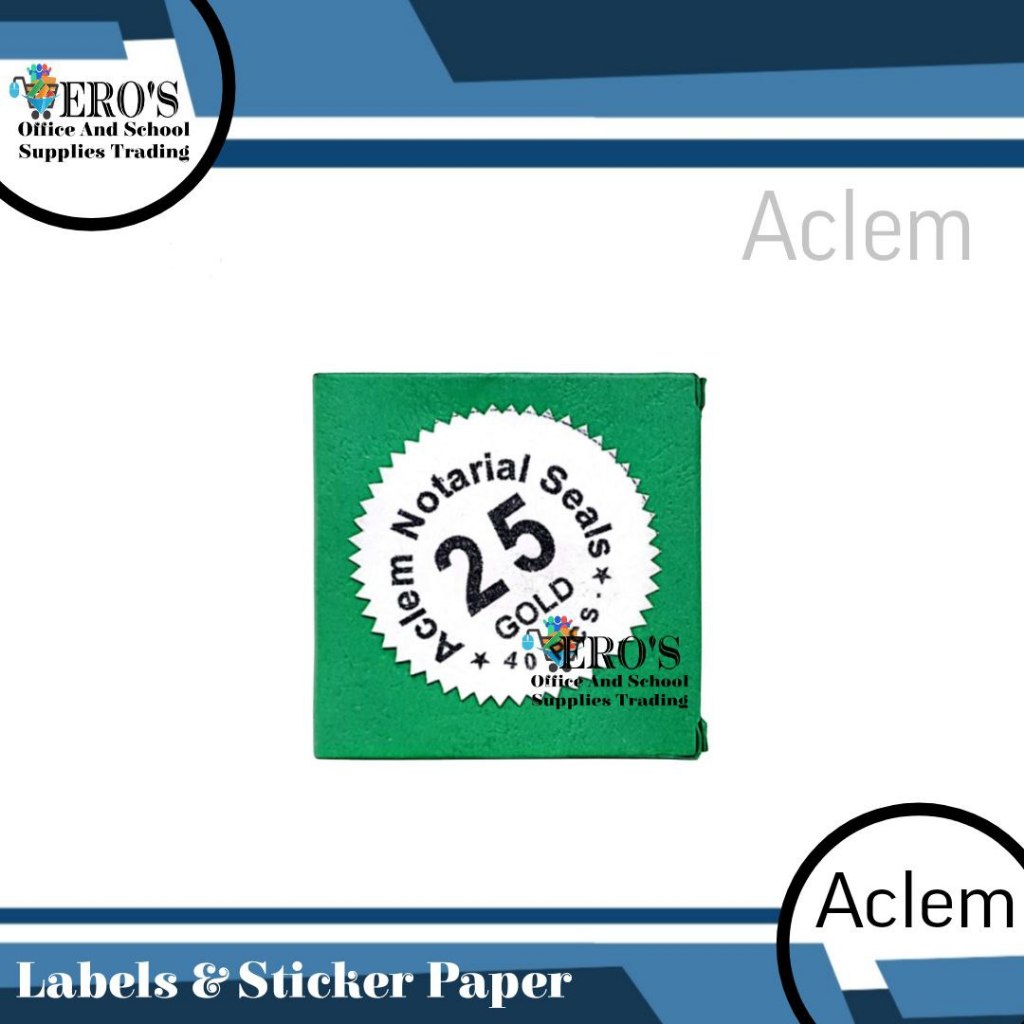 Aclem Gold Notarial Seal /Certificate Foil Seal Non-Adhesive (40 pcs ...