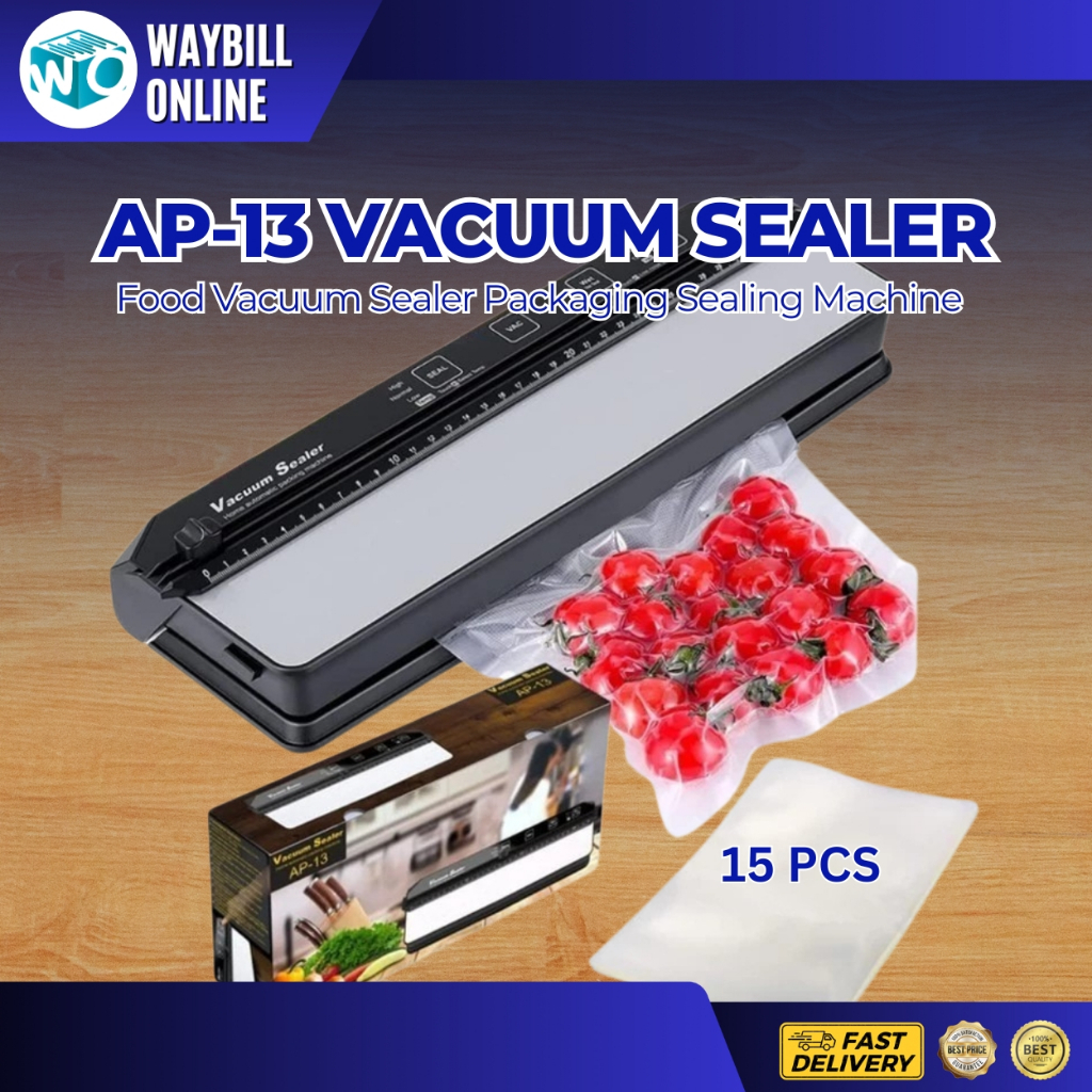 Food Vacuum Sealer Packaging Sealing Machine AP13 High Quality Food Seal w/  FREE VACUUM BAGS