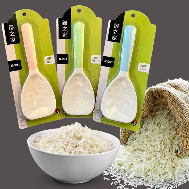 UD 1PC Rice Spoon Food Grade Plastic Flat Rice Scoop Paddle Meal Rice ...
