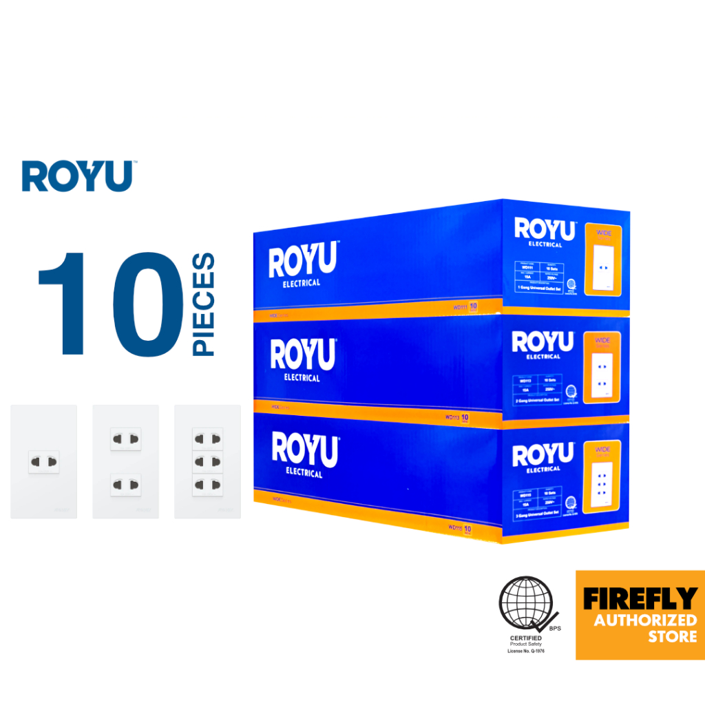 10pcs or 1 Box Royu Wide Series Universal Outlet Sets | Shopee Philippines