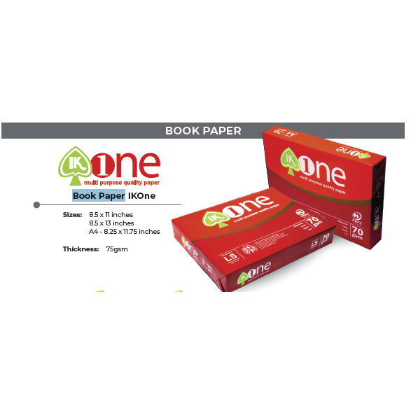 1K One Multi Purpose Quality Paper Ream (500 sheets) 70 GSM | Shopee ...