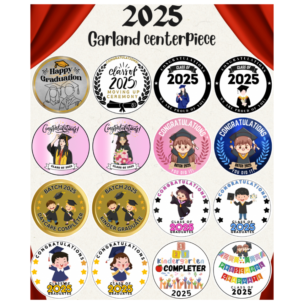 Garland Logo Centerpiece/Headpiece for Graduation 2.75inch free CUT ...