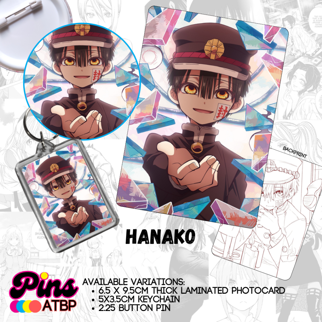 Hanako-kun Toilet Bound Hanako-kun Anime Collectible Photocard Button ...