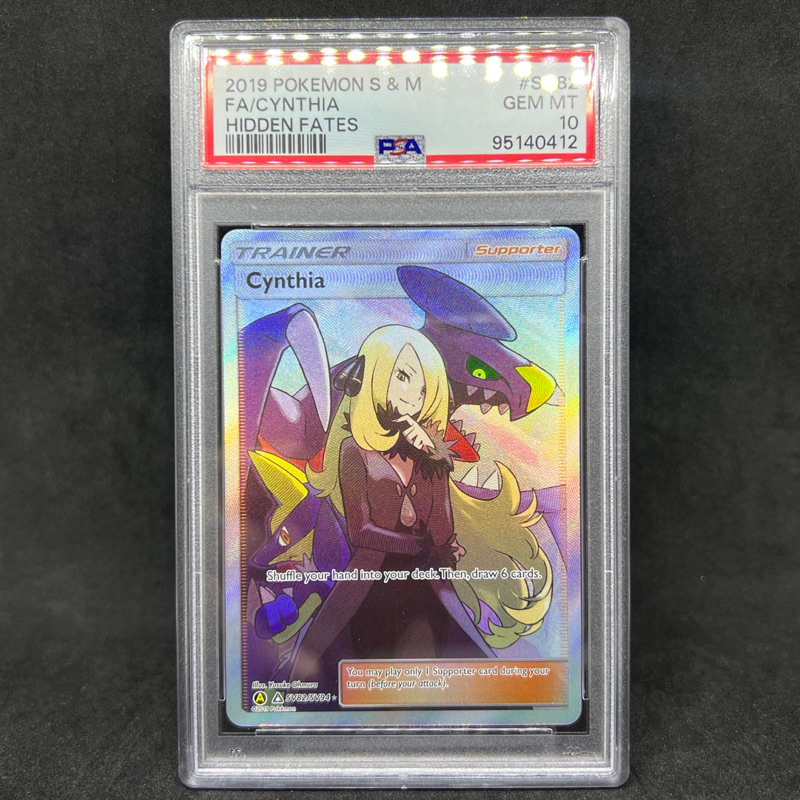 Pokemon TCG PSA 10 Cynthia Full Art Ultra Rare SV82/SV94 2019 Hidden Fates  Graded Trading Waifu | Shopee Philippines