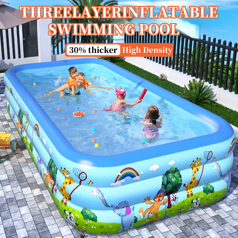 Inflatable swimming pool Baby pool Kids pool Rectangular Family ...