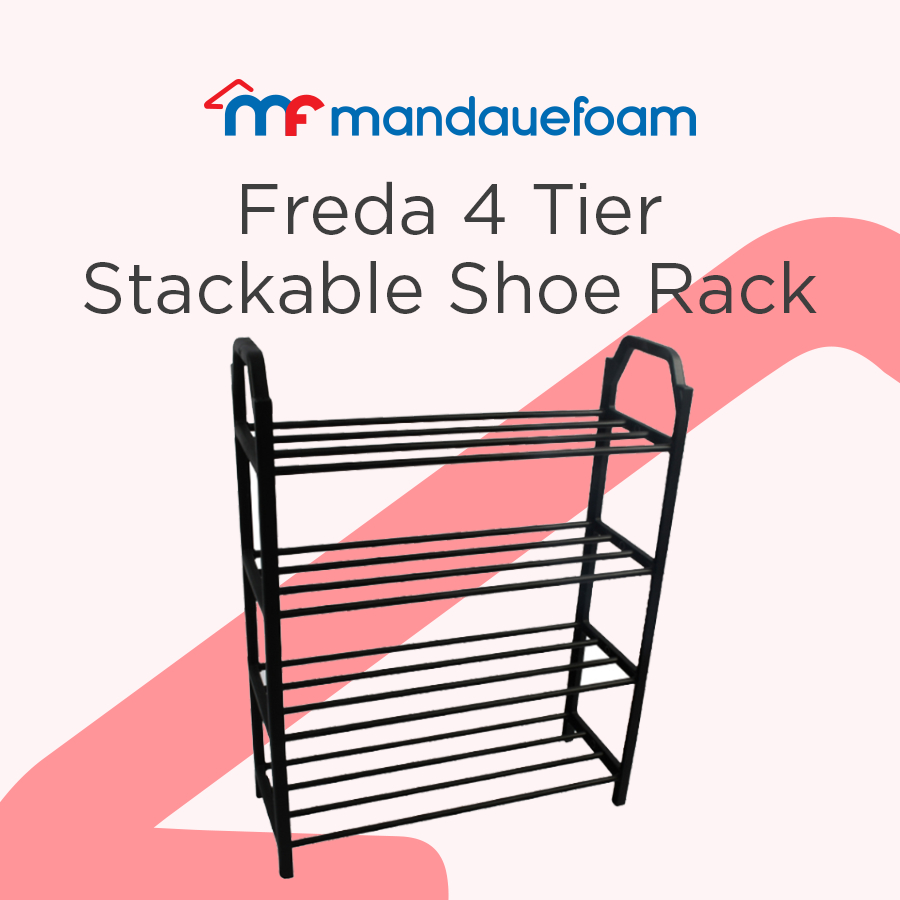 Mandaue Foam Freda 4 Tier Stackable Shoe Rack | Shopee Philippines