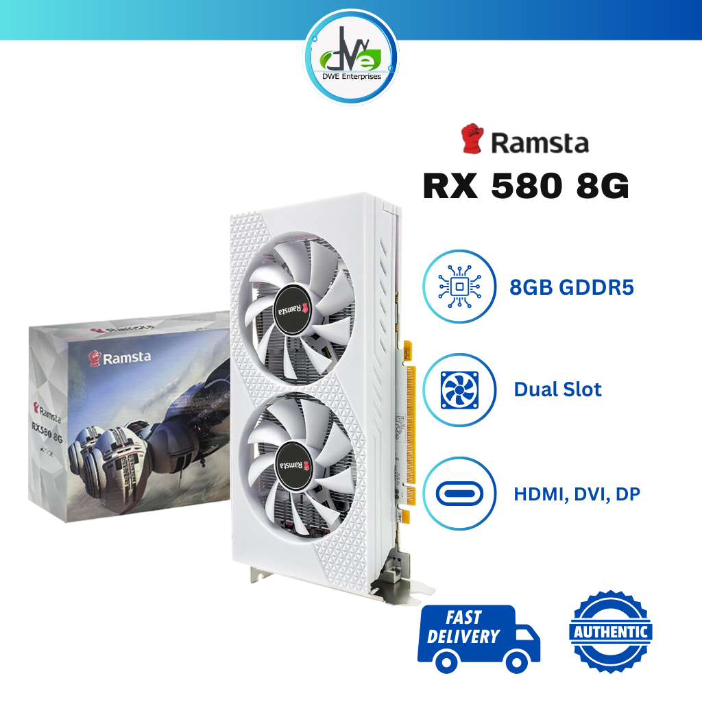 RAMSTA RX580 8GB GPU DUAL FAN | Shopee Philippines