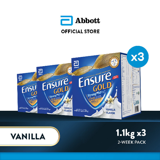 Ensure Gold with Streng+hPro Vanilla 1.1KG For Adult Nutrition Bundle ...