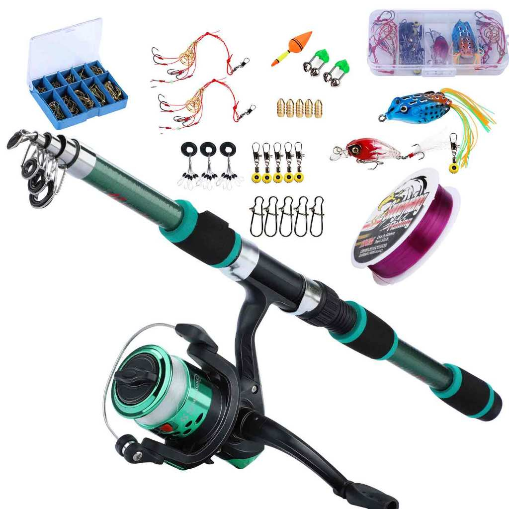 Sougayilang 1.8M Spinning Pamingwit Telescopic Portable Fishing Rod 3BB ...