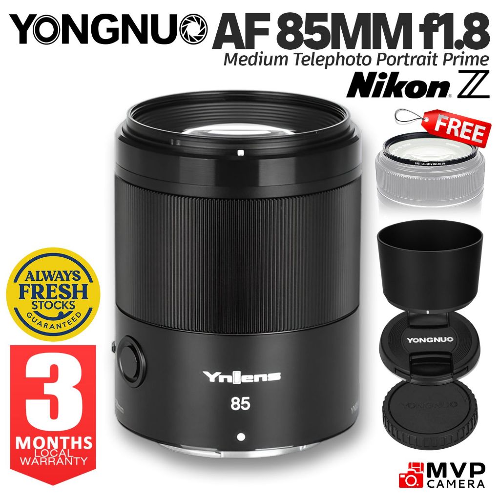 YONGNUO YN85mm 85mm DF DSM Nikon Z Autofocus Portrait Lens Stable  Version MVP CAMERA
