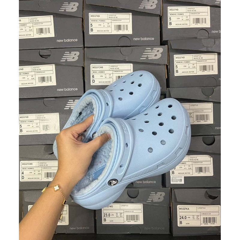 CLASSIC PLATFORM LINED CLOG (BLUE CALCITE) | Shopee Philippines