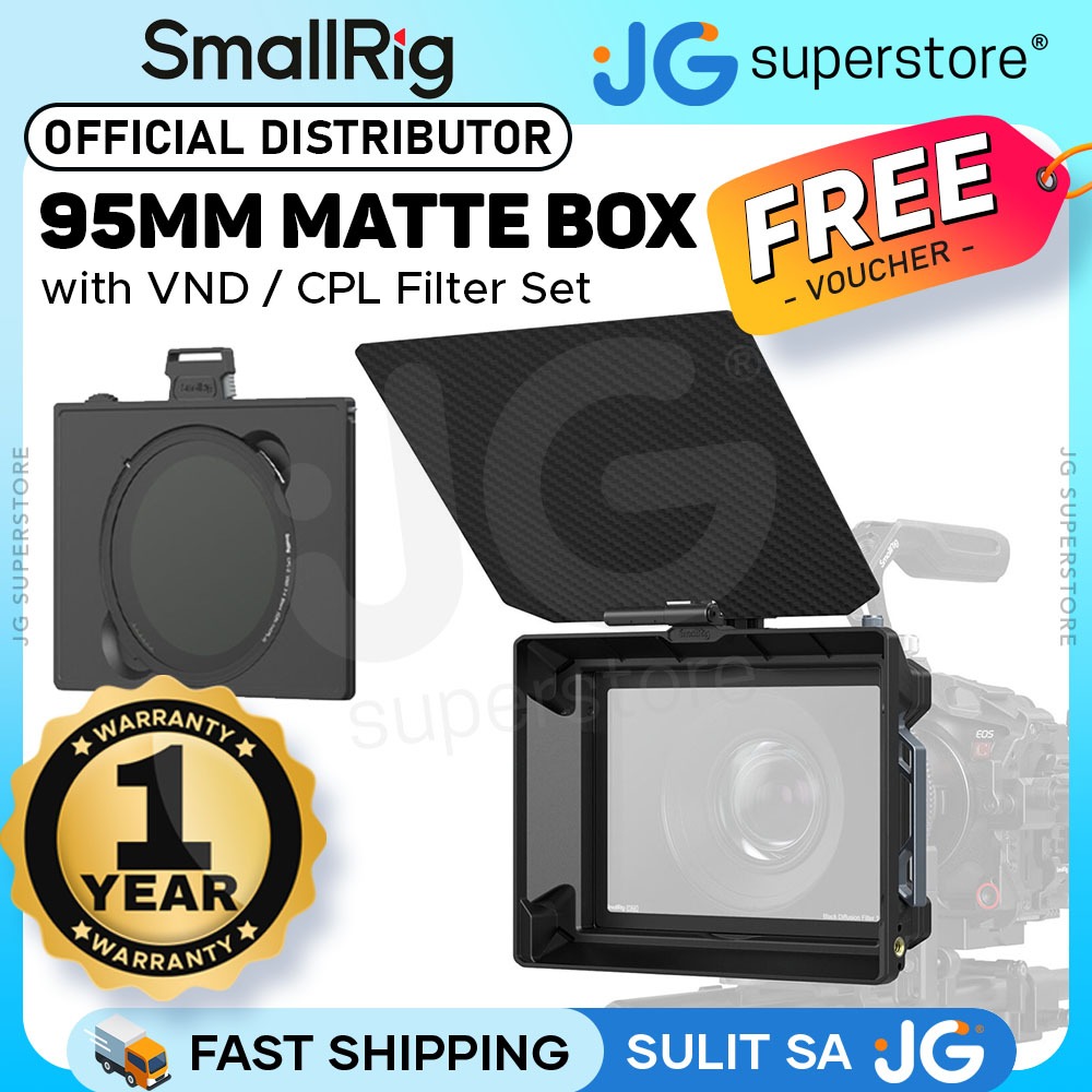 SmallRig 95mm Matte Box Kit w/ CPL/VND Filter Set, Threaded Adapter ...