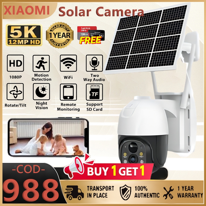XIAOMI Solar CCTV Camera Outdoor With Wifi Auto Tracking 2 Way Audio ...