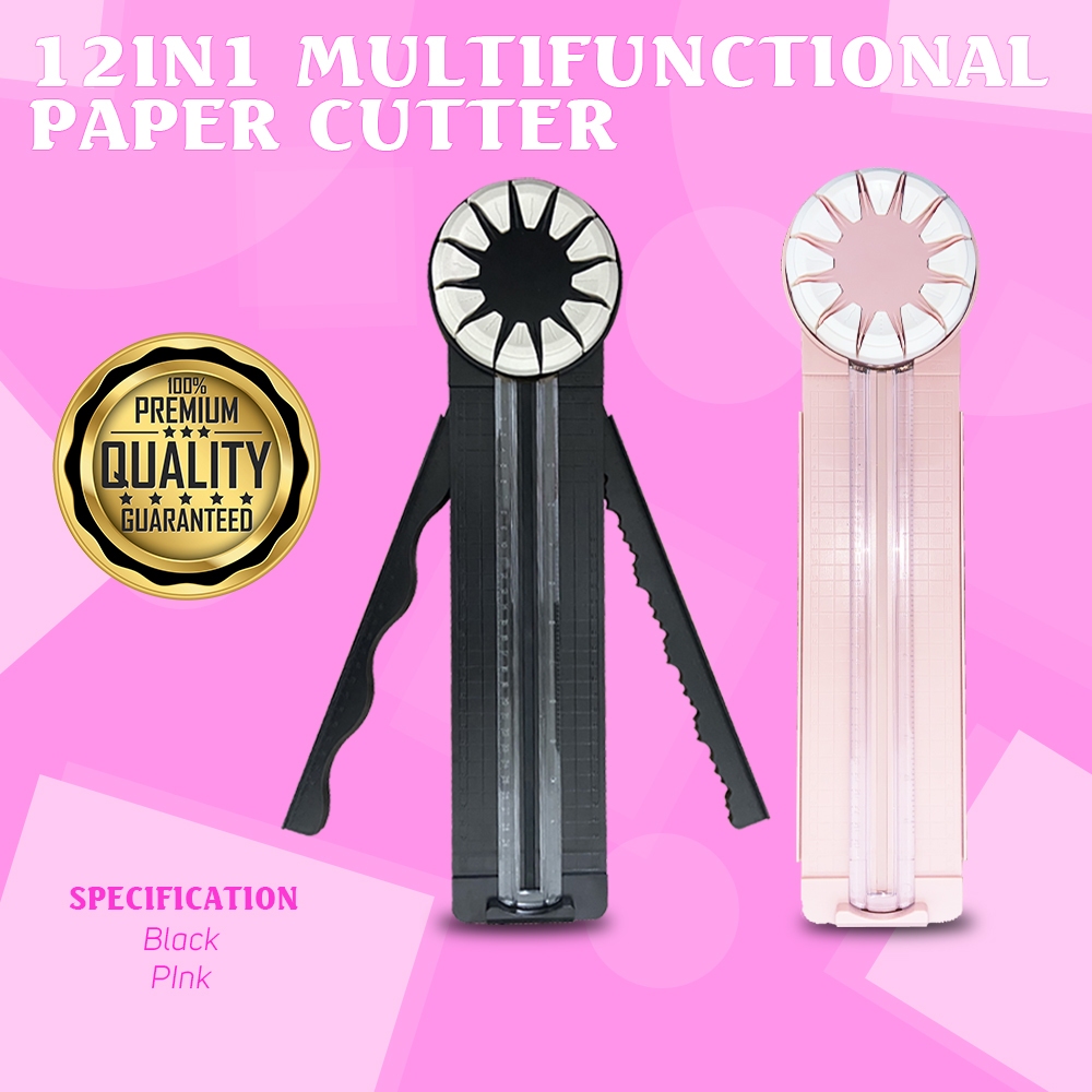 12-in-1 Multifunctional Paper Cutter Pink & Black | Shopee Philippines