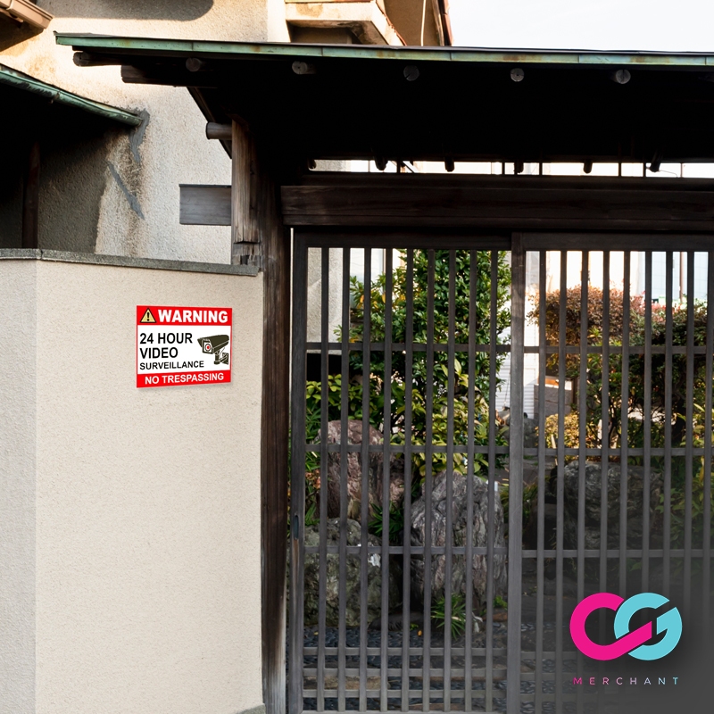 Customized cctv signage, vinyl sticker, PVC type and 3mm Sintraboard ...