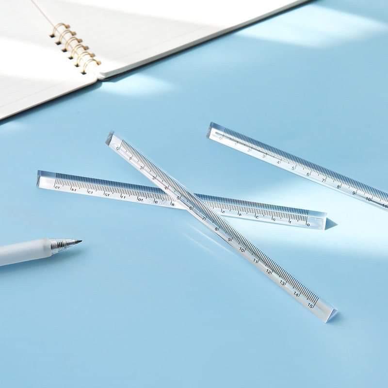 Astro 15CM Clear 3-Sided Straight Ruler Acrylic Math Drawing Tool ...