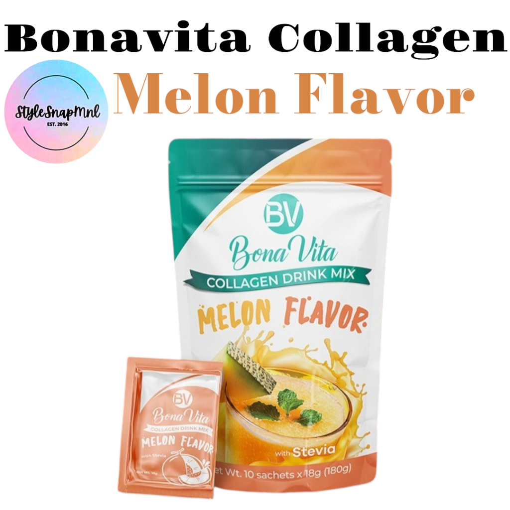 Bonavita Collagen Drink Mix with L-Glutathione and Stevia (10 Sachet) -  Melon Flavor | Shopee Philippines