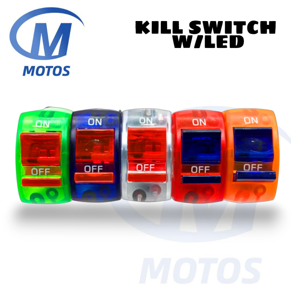 MOTOSPH MOTORCYCLE ON OFF KILL SWITCH W/LED UNIVERSAL 12V | Shopee ...