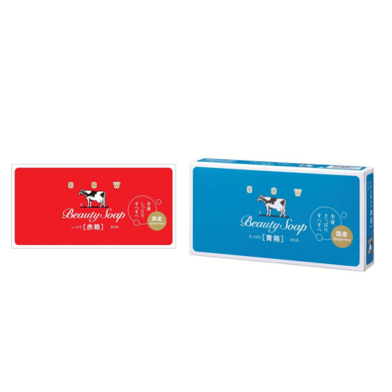 Japanese Cow Brand Beauty Soap (Red & Blue Box Multiple Sets) | Shopee ...