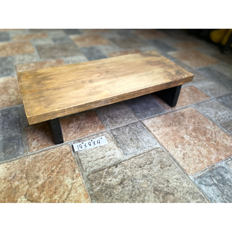 Wooden Monitor Riser in maple / black finish L:18 W:8 H:4 | Shopee ...