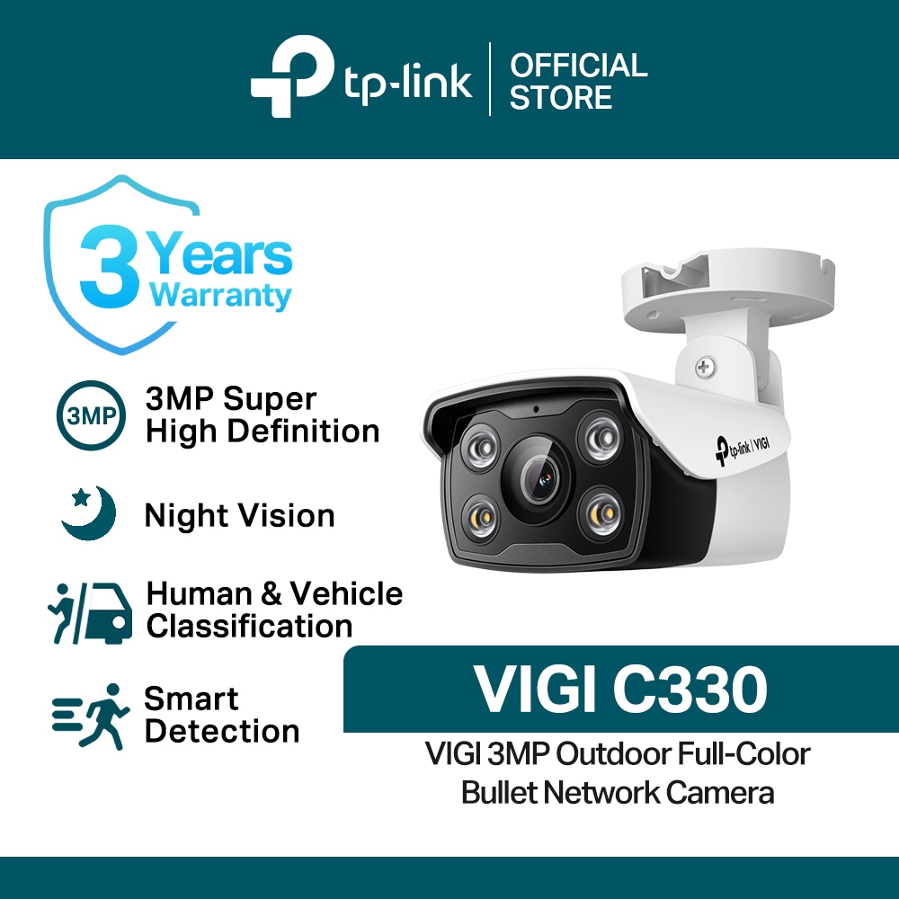 TP-Link | VIGI C330 | Outdoor CCTV | Full-Color | Bullet | Network ...