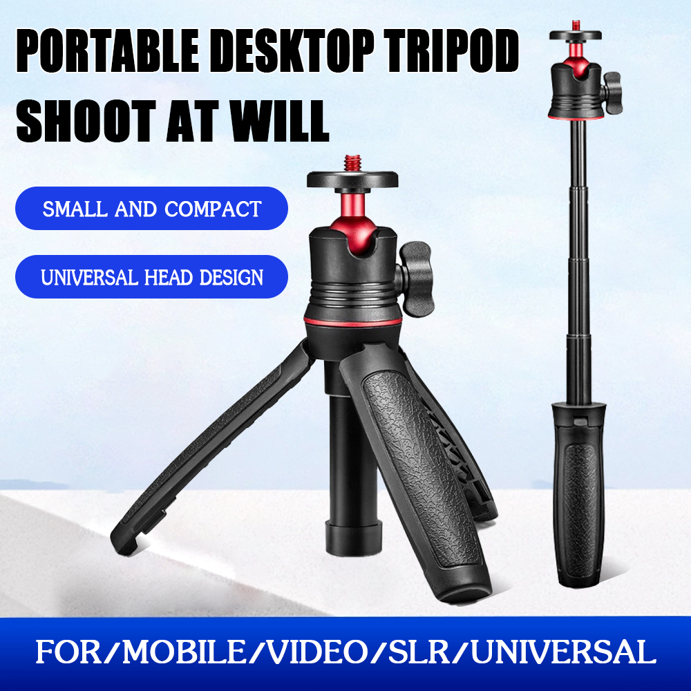 Extendable Mini Camera Tripod, Portable Selfie Stick Handle Grip ...