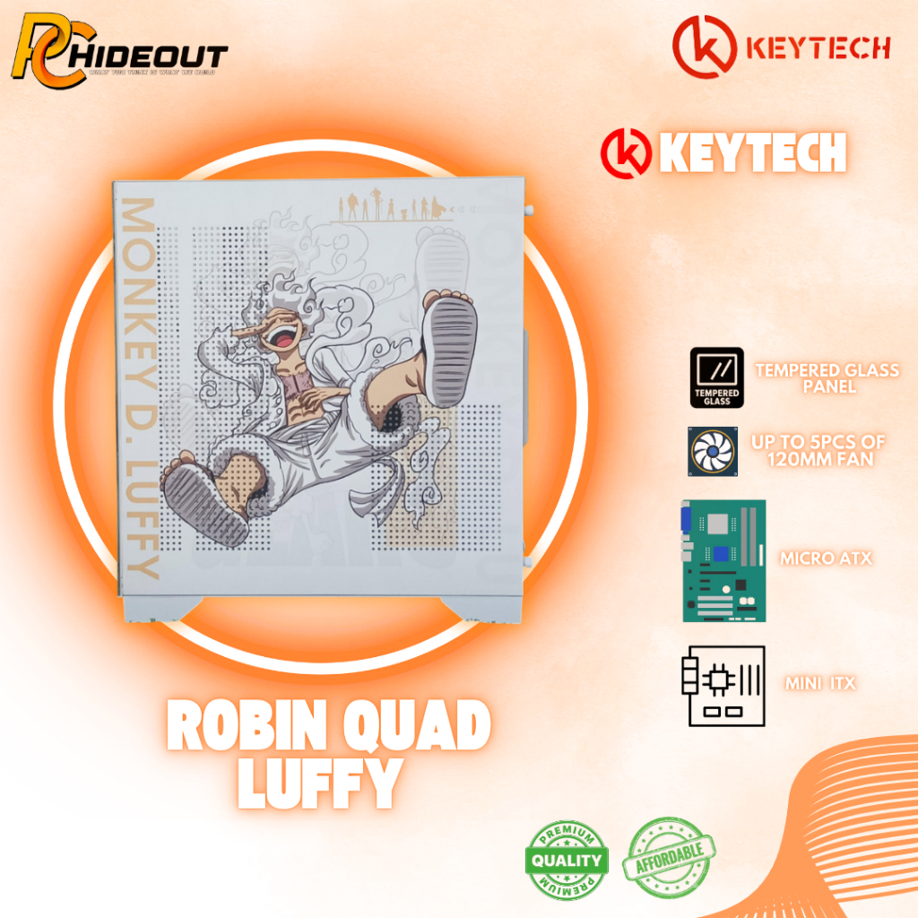 Keytech Robin Quad Dual Tempered One Piece Luffy MATX Dual Chamber ...